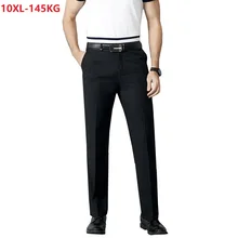 Высококачественный мужской строгий костюм брюки осень плюс размер большой 6XL 8XL 10XL стрейч офисные брюки мужские оверсайз прямые брюки от костюма 52