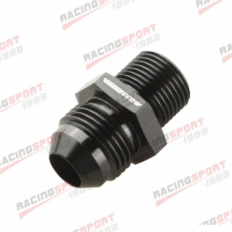 

-8AN AN8 8AN To 3/8" BSP BSPP Straight Adapter Fitting Black