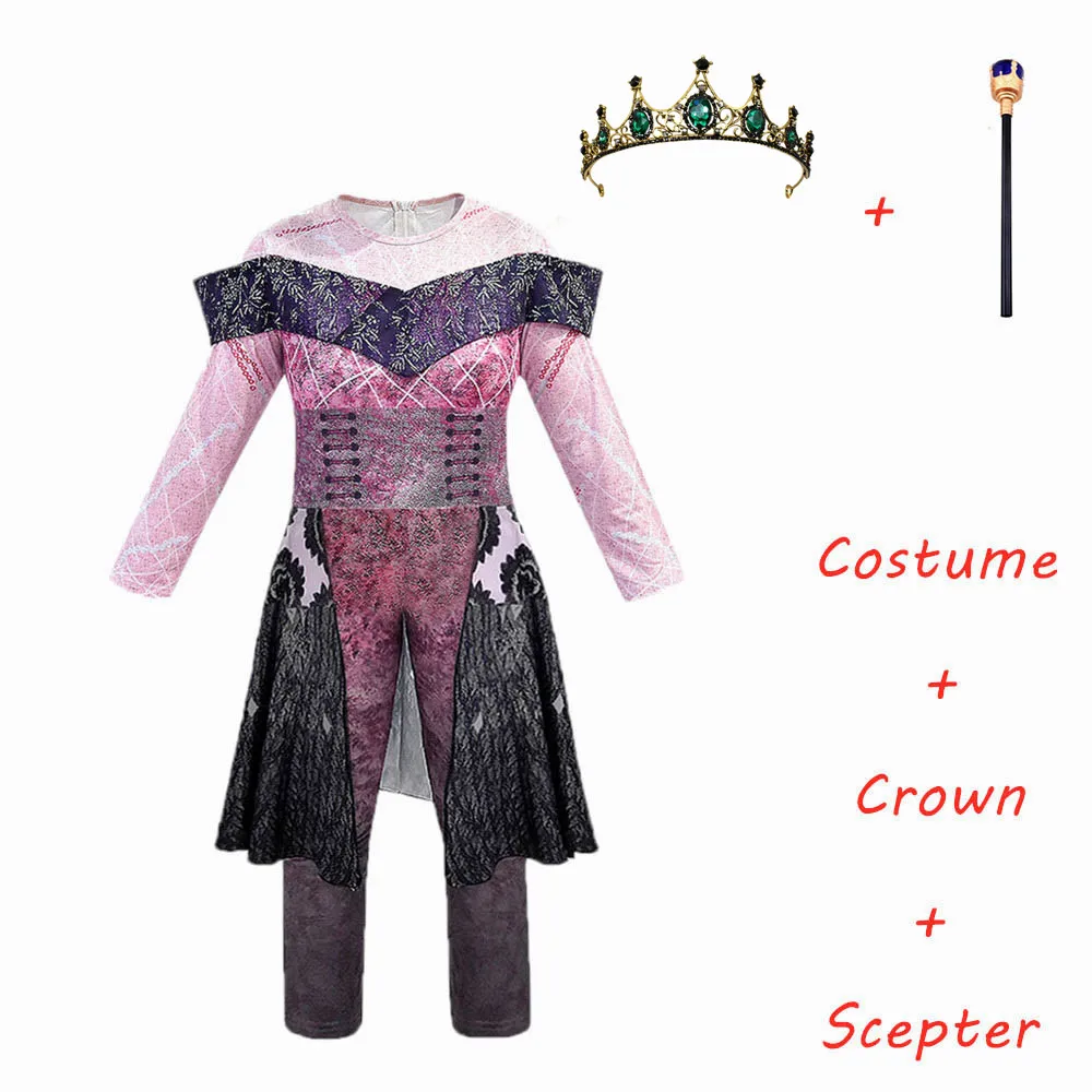 Детские розовые костюмы Одри для девочек, костюмы на Хэллоуин для женщин, нарядный костюм для вечеринки, костюмы для костюмированной вечеринки, 3 Сезона - Цвет: 856-3pcs