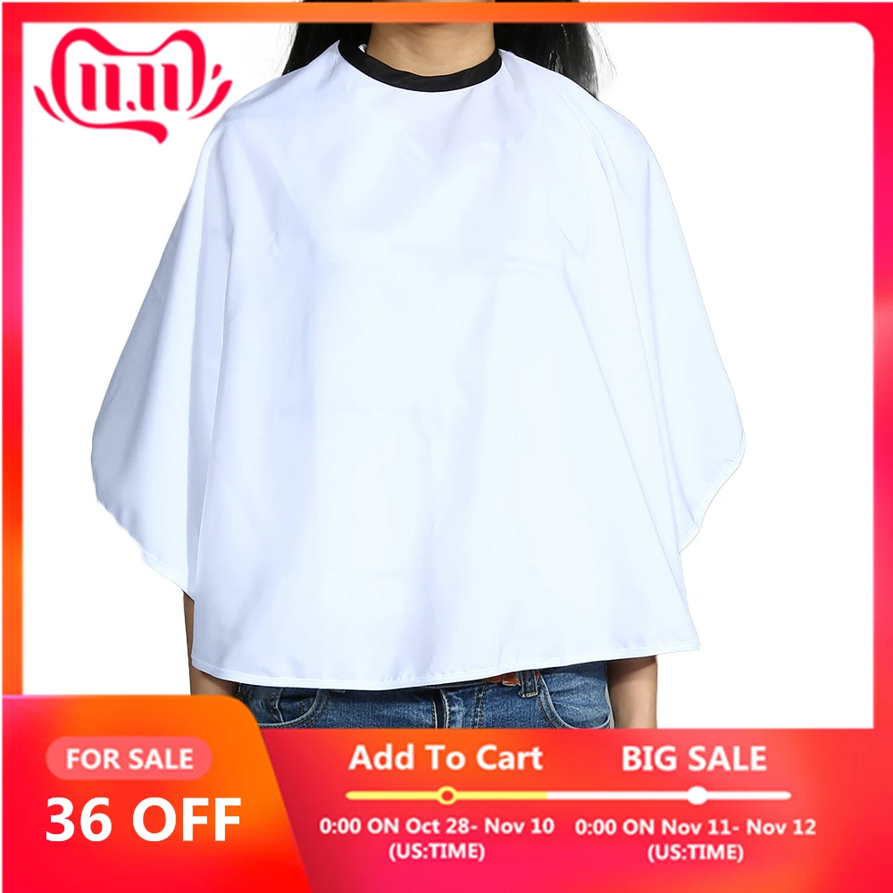 

Hairdressing Salon Apron Hair Cloth for Barbershop Water Resistant Hair Cutting Cape White Shampoo Cloth