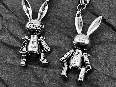 

Regalrock Steampunk Rabbit Necklace Gothic Cute Hip Hop Mechanical Movable Hare Pendant NUGOTH Jewelry Hot Charm movement