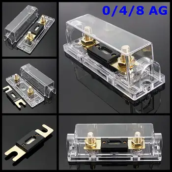 

New Car Auto ANL Fuse Holder Adapters Distribution Fuseholder INLINE 0 4 8 GA Positive 300 AMP 12.3 x 3.7 x 3.7cm