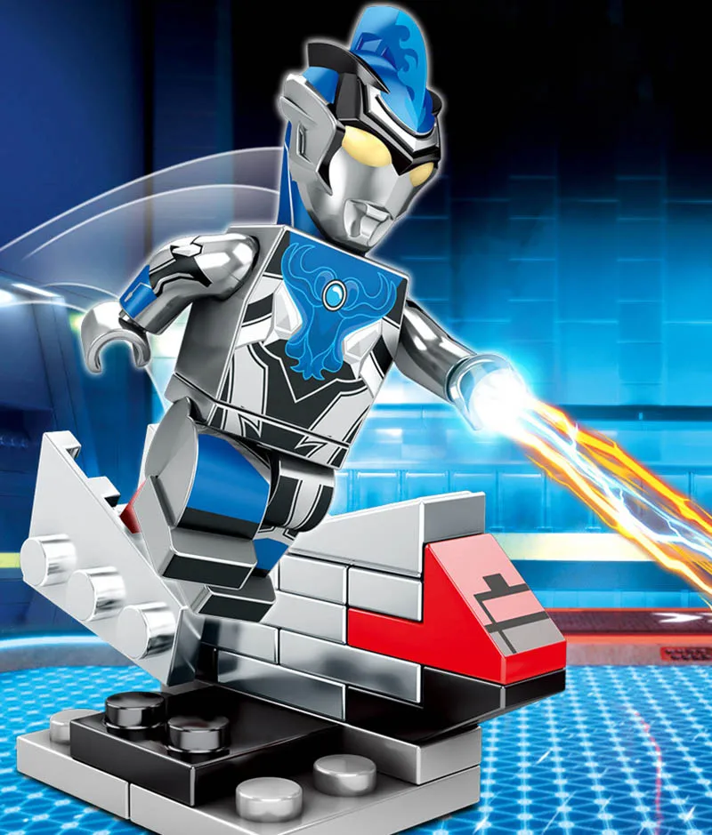 Ultraman игрушка 8-в-1 GW-EXJ боец Мини фигурки строительные блоки Совместимые с лего кирпичики