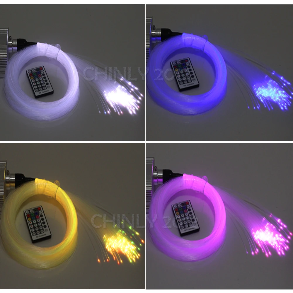 Smartphone APP Control Fiber Optic Light 10W Twinkle Effect Bluetooth & Music Control RGBW LED Lights Kit Star Ceiling Lighting