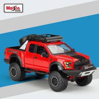 Maisto 1/24 F-150 Raptor SVT пикап литой автомобиль модель Металлический Игрушечный Автомобиль для детей подарок на день рождения игрушка - Цвет: Красный