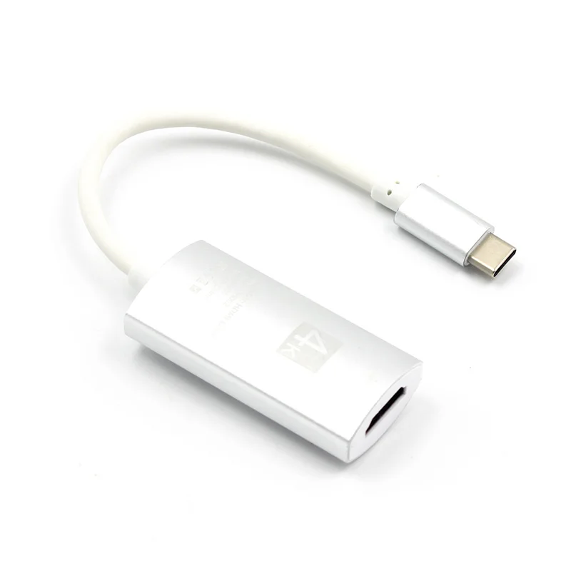 USB-C type-C 3,1 на HDMI 4K* 2K HDTV адаптер штекер на HDMI Женский кабель адаптер конвертер для samsung Galaxy S9/S8 MacBook Pro - Цвет: Белый