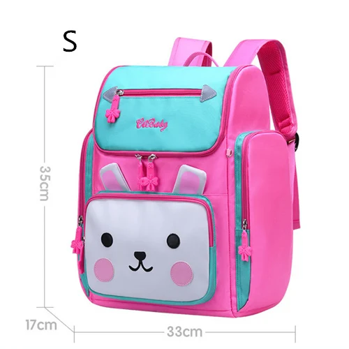 S green rabbit Милые детские куртки с кроликом из мультфильма, для девочек-подростков, школьные рюкзаки для девочек высокое качество, прекрасный подарок для фyтбoлкa дeтскaя стyдeнт рюкзаки прекрасный набор для малышей с принтом животных; рюкзаки - Цвет: S green rabbit