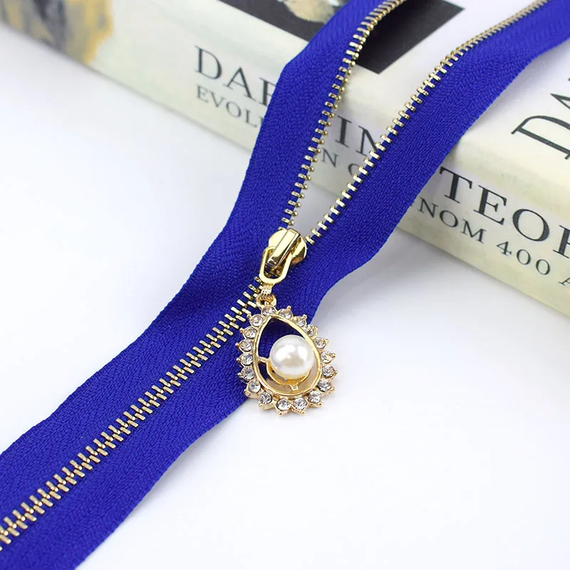 royal blue 2/5 шт Meetee 3# металлическая молния 40/50/60/70 см с открытым концом с золотыми зубьями, застежка-молния для пошива сумок кошелек пуховик, куртка, юбка, Костюмы аксессуар - Цвет: royal blue