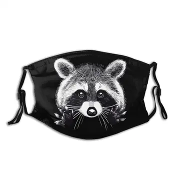 

Little Raccoon Buddy Panda Non-Disposable Mouth Face Mask Anti Haze Dustproof Mask With Filter Protection Cover Respirator