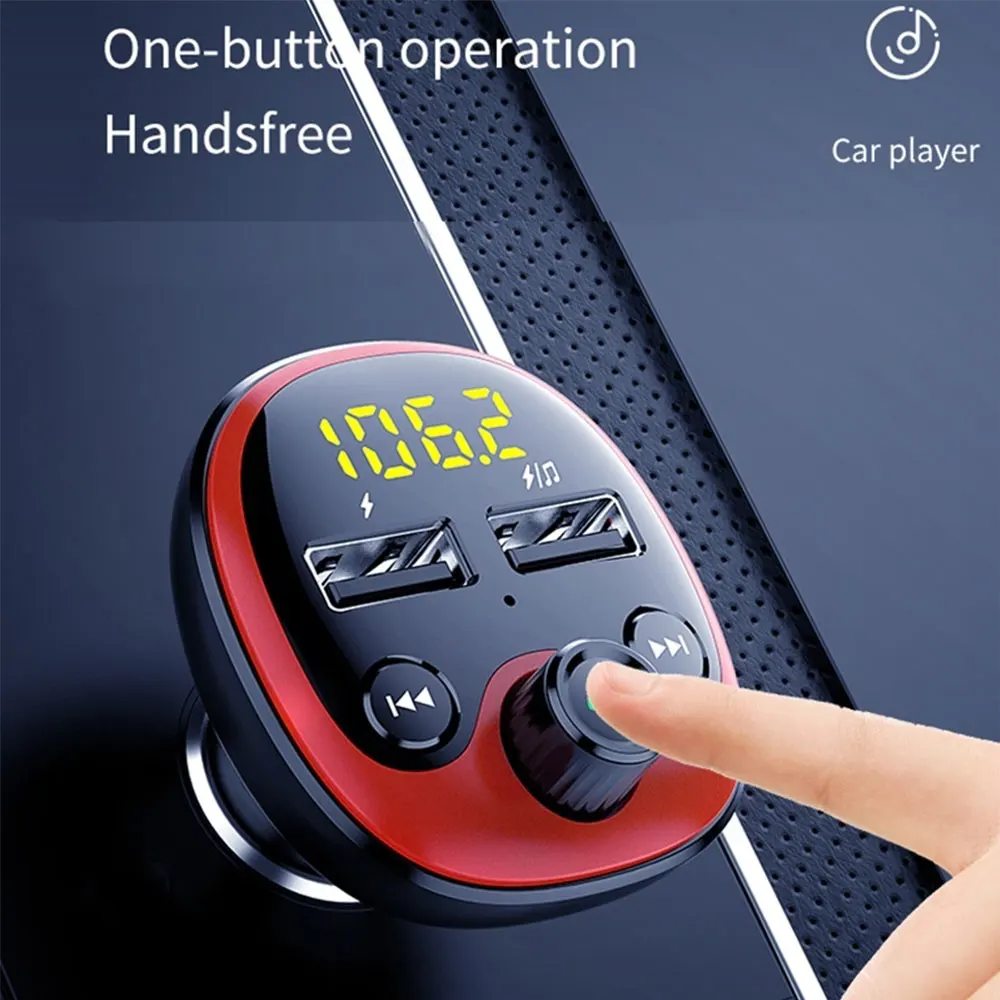 Fm-передатчик, Bluetooth, Автомобильная гарнитура, Bluetooth 5,0, автомобильный комплект, Автомобильный MP3-плеер с 3.1A, двойной USB, автомобильное зарядное устройство, светодиодный дисплей