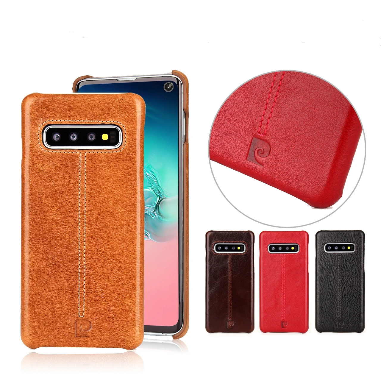 Для samsung Galaxy S10 Tpu+ натуральная кожа прошитая кожаная задняя крышка ультра тонкий подходит против царапин противоударный защитный чехол