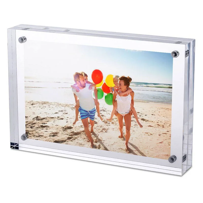 2 5x3 5 Inch Clear Acrylic Magnet Photo Frame Double Sided