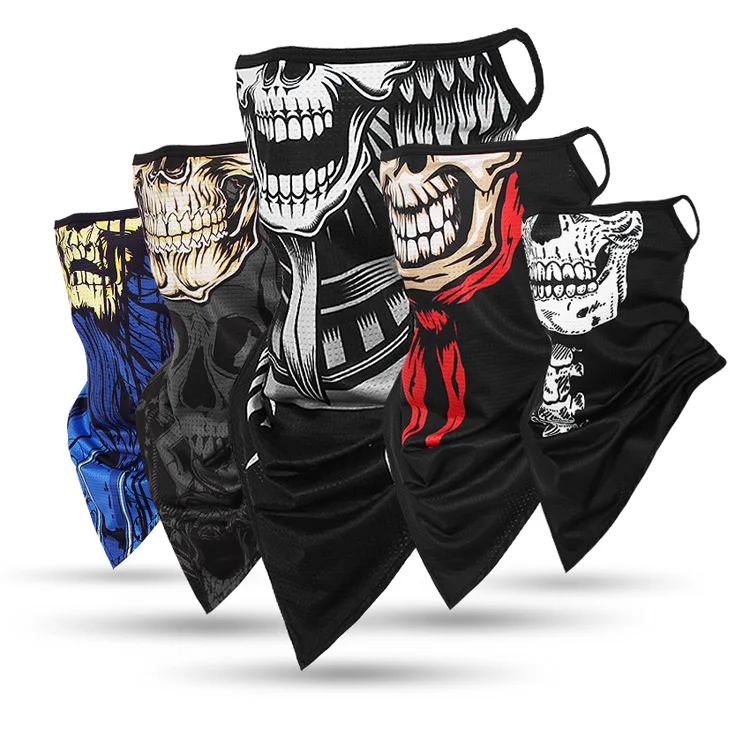 

Ice Silk Half Face Mask Neck Cover Magic Scarf Unisex Men Women Breathable Triangle Bandana Balaclava Sun Protectio Cycling Bike