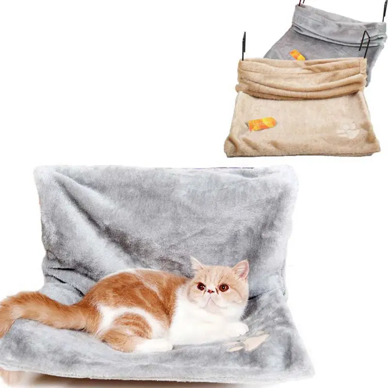 Cats and dogs radiator bed warm plush mattress cradle animal plush puppies pet cats bed with warm Club(gray