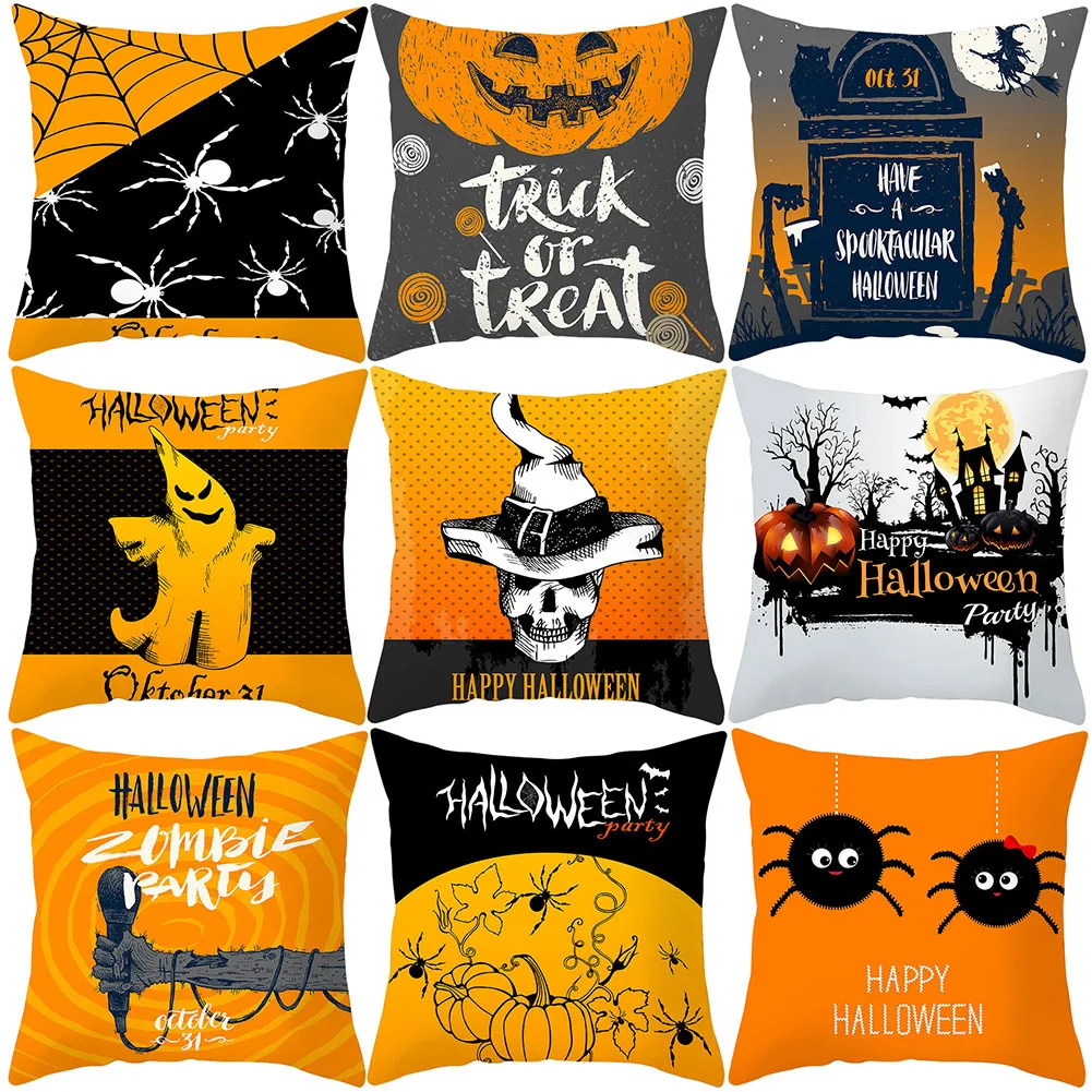 Трюк или лечения/Тыква печати Тыква Happy Halloween паук летучая мышь подушки Корпус чехол для подушки Офис вечерние реквизит