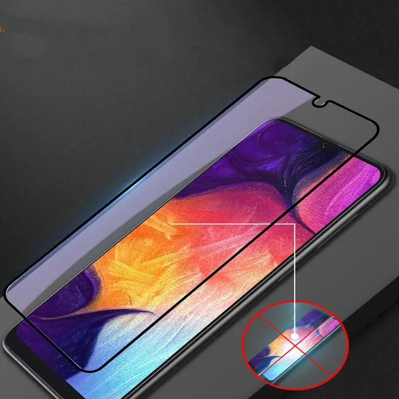 9D пленка для полного покрытия защитная пленка из закаленного стекла для samsung Galaxy A9 M50 A10 A20 A30 A40 A50 A60 A70 A80 A90 черный фронтальная защита