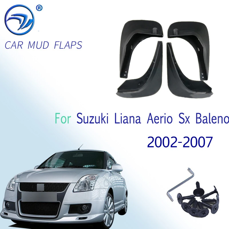 Car Mud Flaps For Suzuki Liana Aerio SX Baleno 20022007 Mudflaps