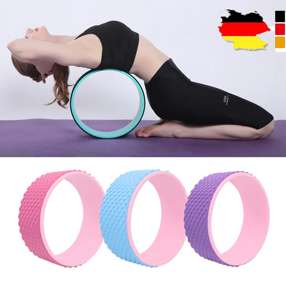 Stretching Improving Back Ben Vitos Fitness Yoga Wheel Roller Extreme Yoga Pose 
