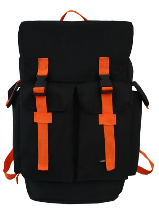 Fashionable Mens Street Backpack Teenagers Oxford Laptop College Bag Unisex Multi Function Casual Travel Bags Mochila DF179 - Color: black 2