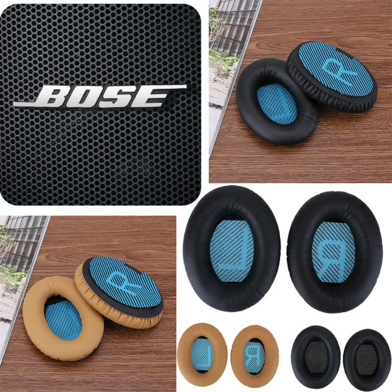 Сменные амбушюры мягкие кожаные подушки для наушников Bose quietкомфорт QC35