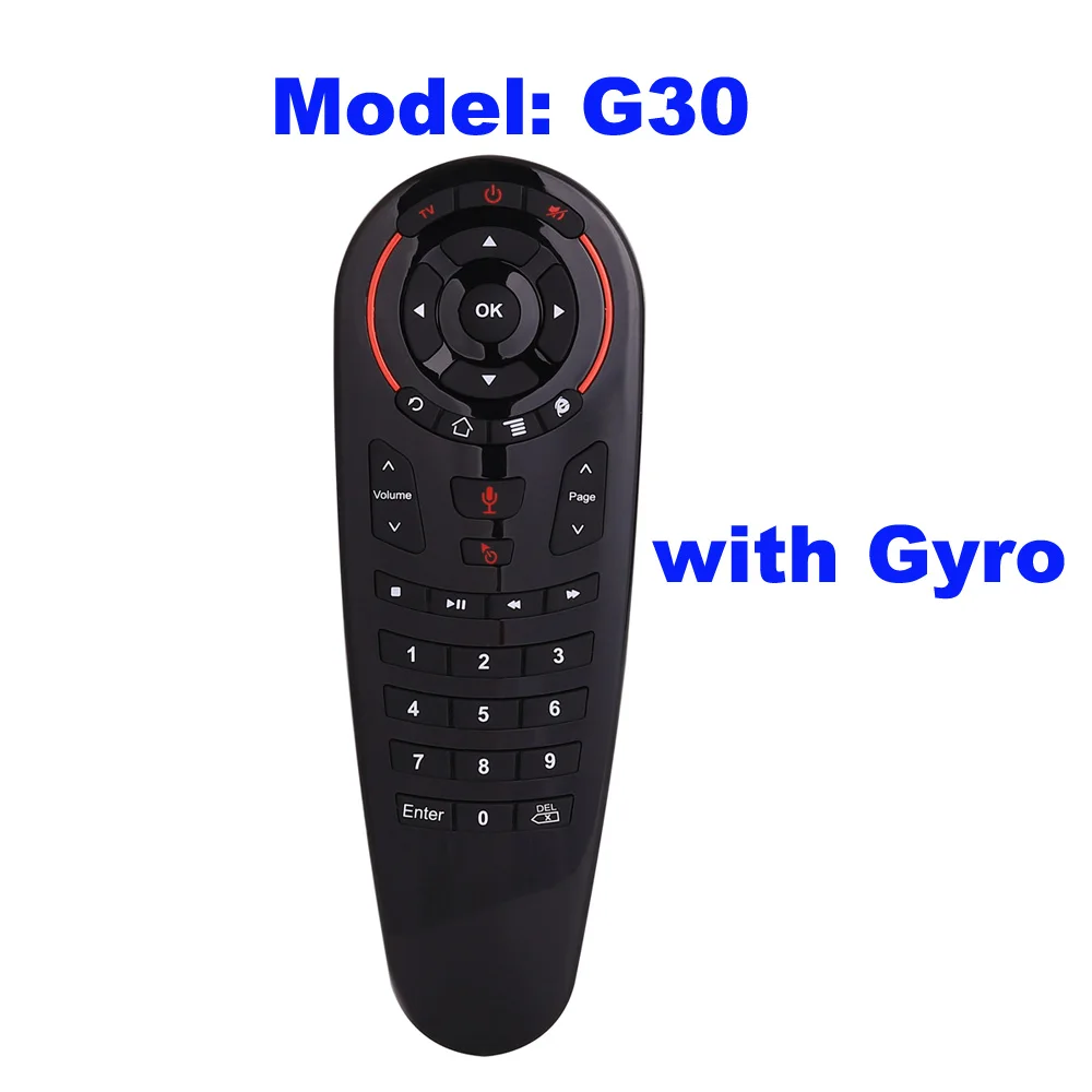 G30 голосовой пульт дистанционного управления воздушная мышь G10 Беспроводная мини Kyeboard с ИК-обучением для Android tv Box PC H96 max HK1 max KM3 X2 pro - Цвет: G30 with Gyro