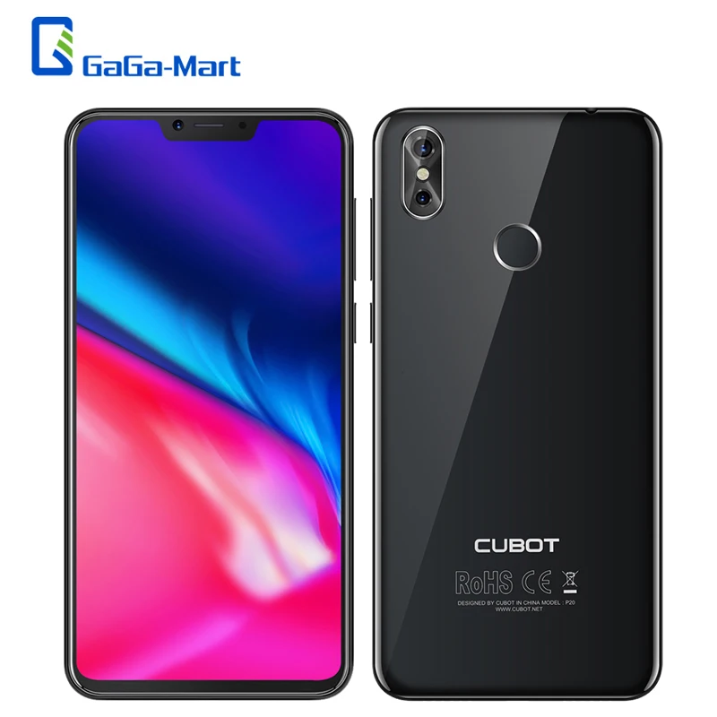 

Cubot P20 Mobile Phone 4GB 64GB 6.18Inch Notch 19:9 Screen Octa-Core 4000mAh Android 8.0 MT6750T 20MP Fingerprint 4G Smartphone