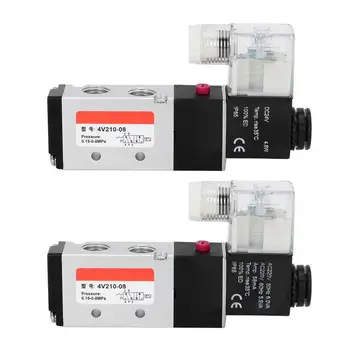 

Solenoid Valve 2 Position 5 Way Aluminum Alloy Pneumatic Solenoid Valve Pneumatic Piping Equipment Electric Magnetic Valve