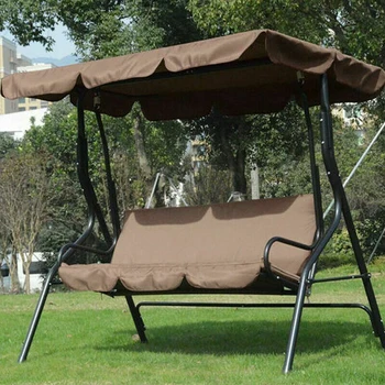

2020 NEW Outdoor Garden 3 Seat Swing Chair Canopy Cover Shade Courtyard Hammock Tent Cover Sail UV Resistant Waterproof NO Fade