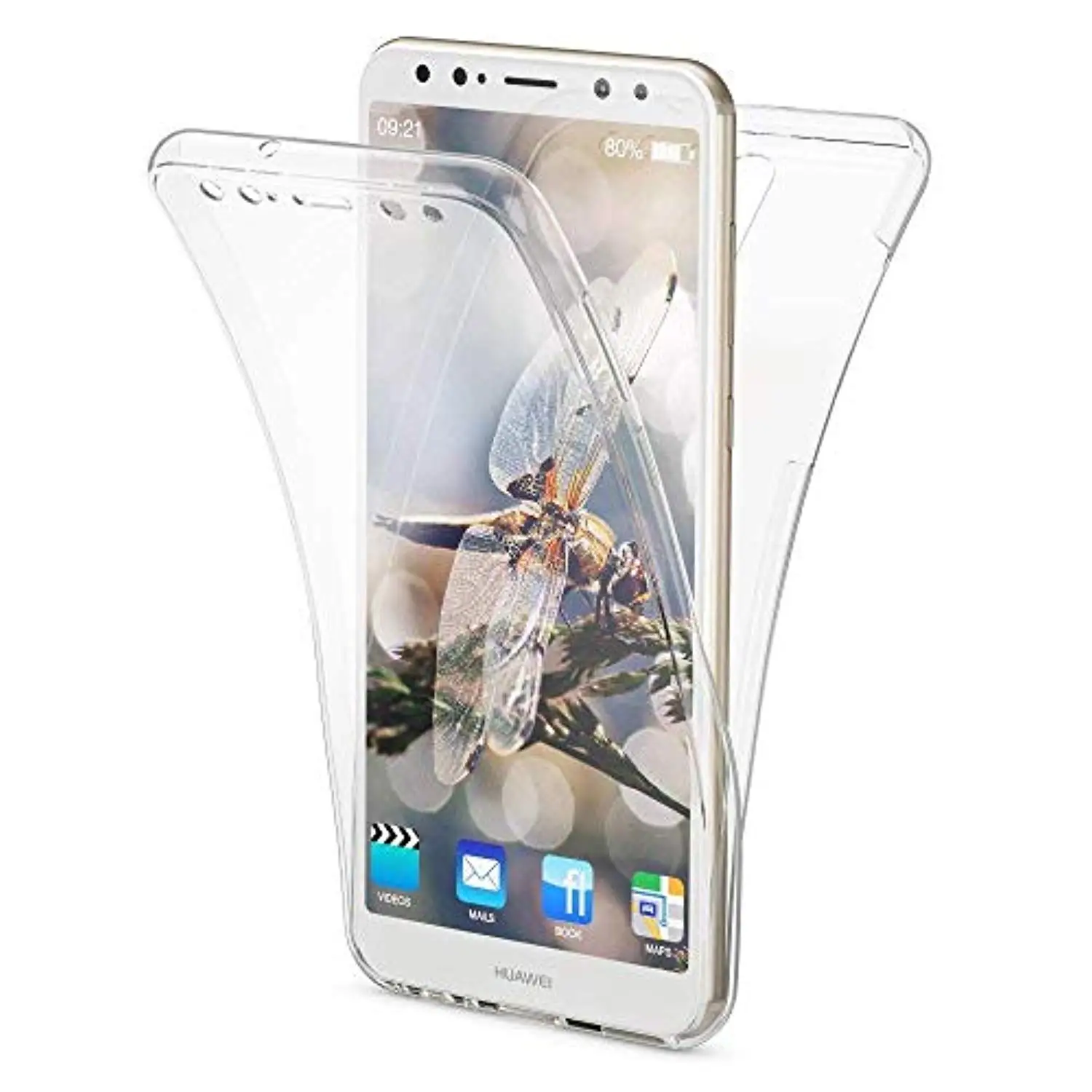 Блестящий чехол 360 3 в 1 для huawei P Smart Y6 Y7 Pro P30 P20 Lite P10 Plus mate 20, мягкий чехол из ТПУ для телефона