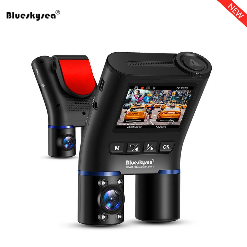 

Blueskysea Car Dash Cam DVR WiFi Mini DVRs B2W HD 1080P Camera Support 400GB 132° Wide An IR Night Vision for Uber Lyft Taxi Bus