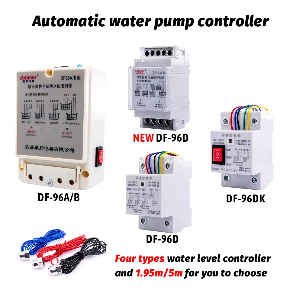 

Automatic Water Level Controller Pump Controller Cistern Cistern Automatic Liquid Switch with 3 Probes DF-96A DF-96D DF-96DK