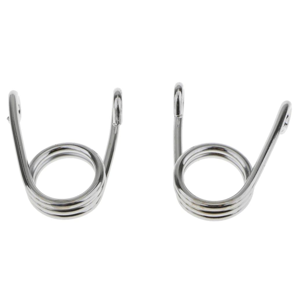 2pcs 2 inch 50mm Scissor Clip Style  Seat Spring Compatible for Harley  Bobber Chopper (Silver)