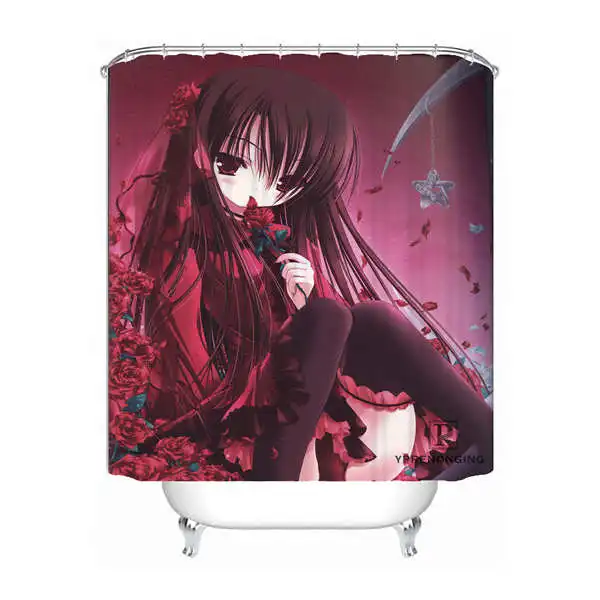 Shower Curtain Пользовательские лоли Nekomimi Водонепроницаемый душ Шторы Главная Ванна Ванная комната s крючки полиэфирной ткани Multi Sizes180509-02-144 - Цвет: Shower Curtain