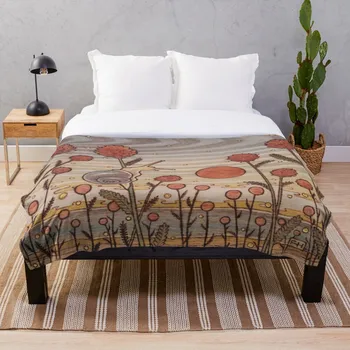 

Snail In The Flowers Throw Blanket Soft Sherpa Blanket Bed Sheet Single Knee Blanket Office Nap Blanket