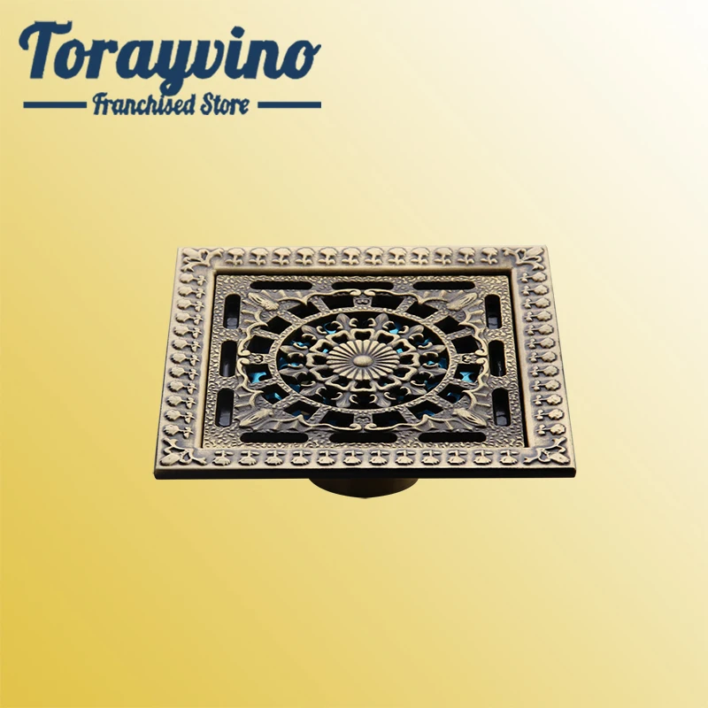 Torayvino античный латунный трап для ванной комнаты бытовой художественный резной