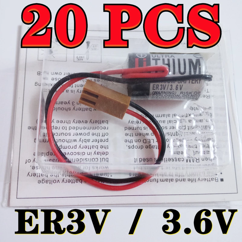 20 шт./лот Оригинальный Новый Дата для TOSHIBA ER3V 3 6 V 1000 мА/ч JZSP-BA01 PLC литиевая батарея с