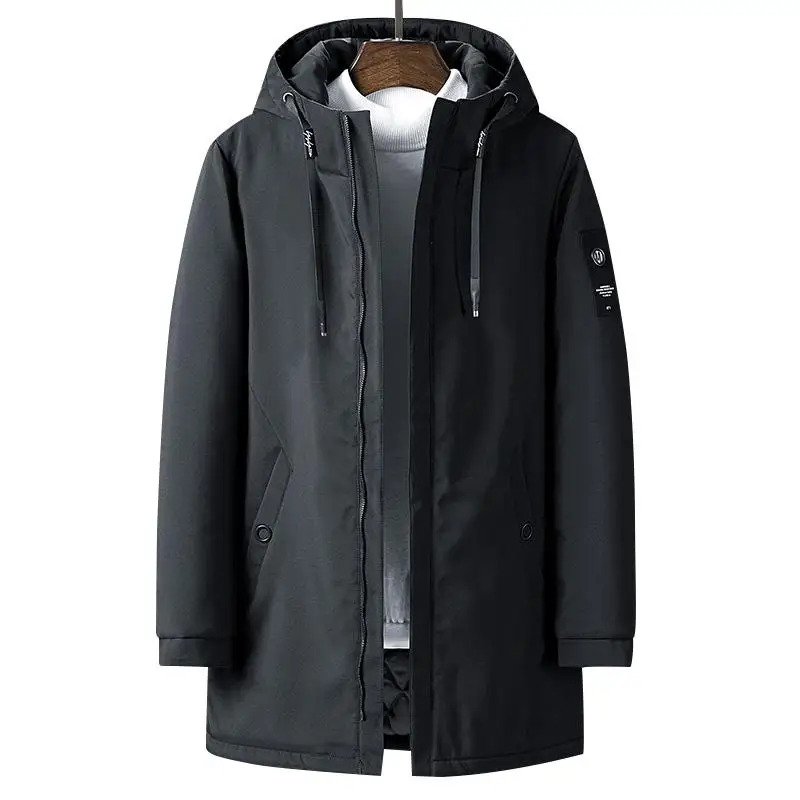 Новый стиль пальто для мужчин Модный повседневный длинный Хлопковый тренч