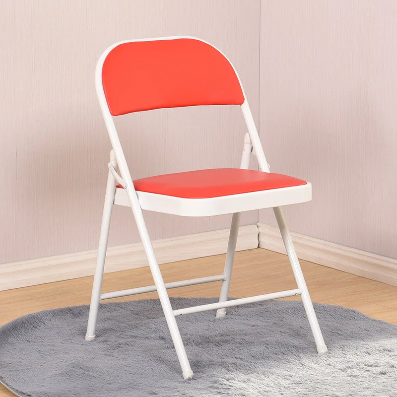 Стальные складные табуреты, заднее кресло, мебель для дома, гостиная, складной табурет, портативный обеденный стул, маленький табурет, табурет - Цвет: Sponge seat G