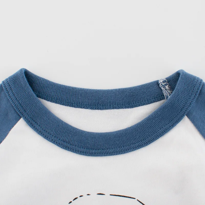 27Kids Boys Girls Astronaut Pattern Детская футболка Дети Уличная Мода Стиль Хлопок Футболка с длинным рукавом Детские Верх для Мальчиков