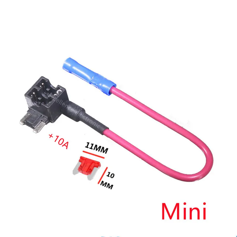 Mini porte-fusible de voiture de taille petite et moyenne, adaptateur TAP  Add-a-circuit, fusible à lame iko standard 10A, prise iss électriques, 12V  - AliExpress