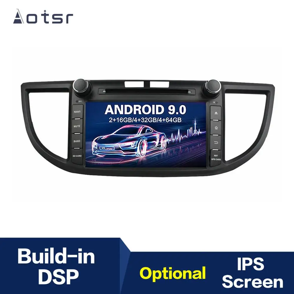 Автомобильный DVD плеер 10 2 дюйма 4 + 64 ГБ Android 9 DSP IPS GPS навигация для HONDA CRV 2012 2016