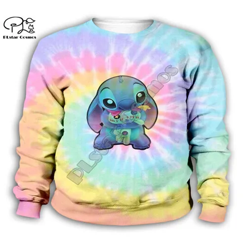 Kids sweatshirts Anime boy girl clothing Lilo Stitch 3d print Kids Cartoon Hoodies/zipper/sweatshirt pant kawaii child colorful set - Цвет: Kids sweatshirts