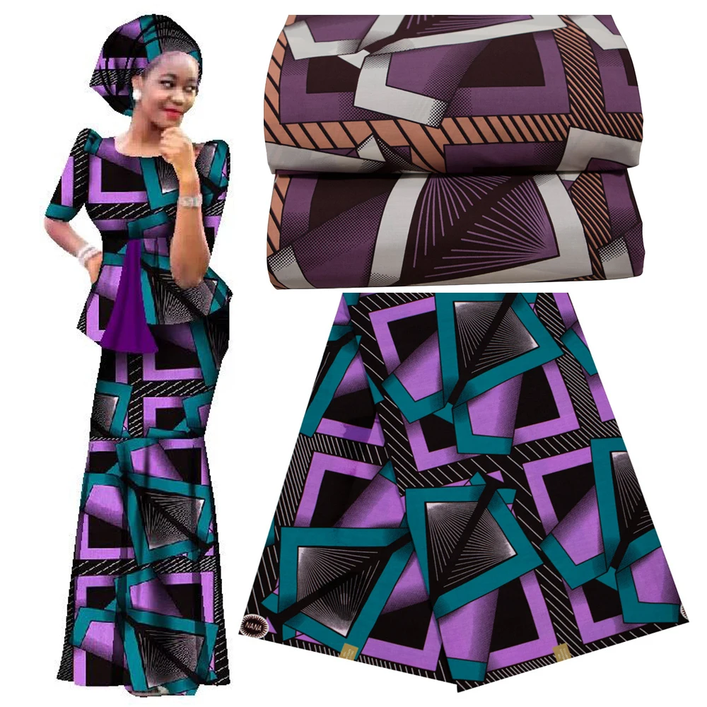 Последний Хлопок батик Анкара Африка принты ткань настоящий голландский воск тканевый швейный материал для праздничное платье tissu Africain pagne 6 ярдов