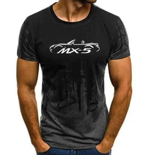 Mazda Mx5 футболка Летняя мода новые мужские Забавные футболки Тойота топы с принтом брызг чернил мужская повседневная камуфляжная футболка JYF