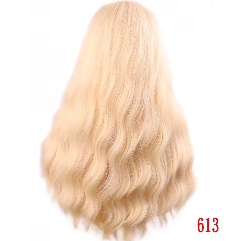 P1B/30 MERISI HAIR 26" Long Water Wave Women Wigs with Bangs Red Blonde Black Heat Resistant Synthetic Wigs for Women African American - Цвет: P1B/30