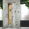 Rose Gold Bathroom Shower Panel Column LED Rain waterfall Shower Panel 6 Functions Big display With Bidet and  Jet spa Taps ► Photo 2/6