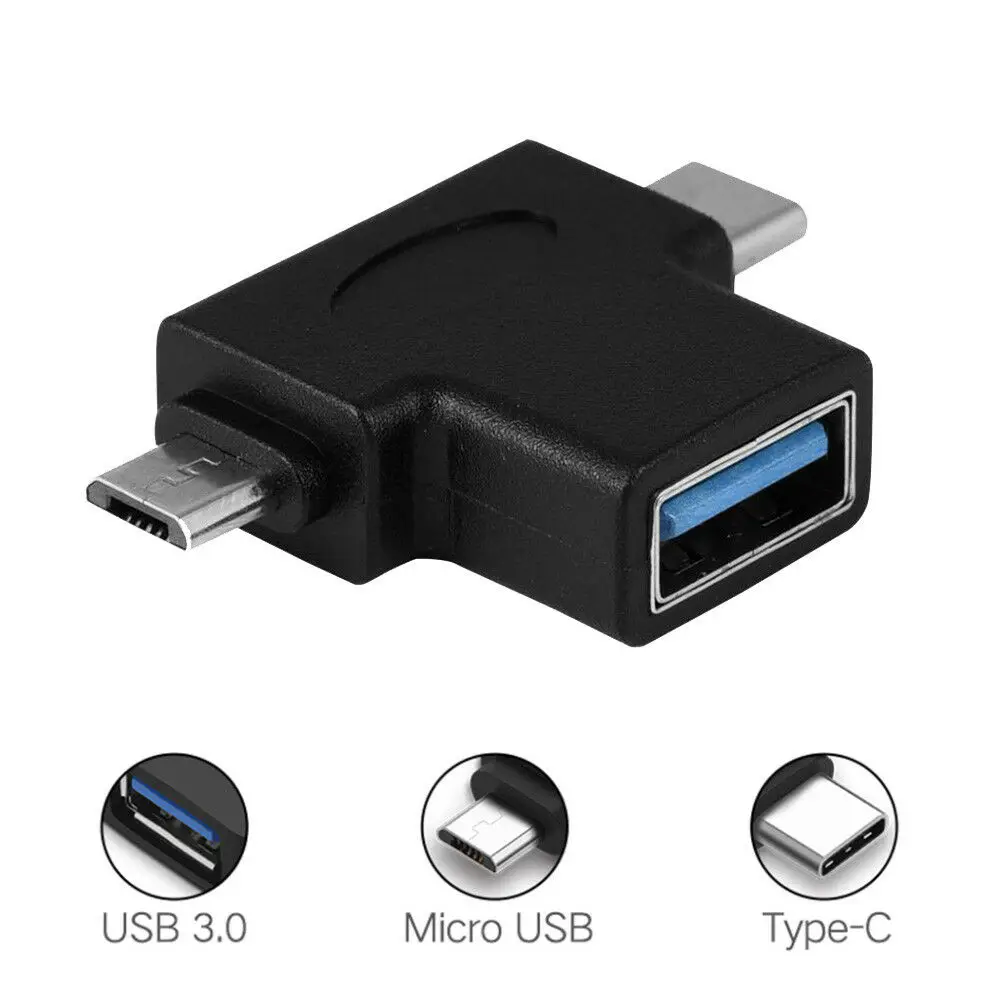 2 в 1 OTG адаптер USB 3 Type C + Micro папа к 0 Женский конвертер для Huawei Xiaomi One Plus Nexus 6P все