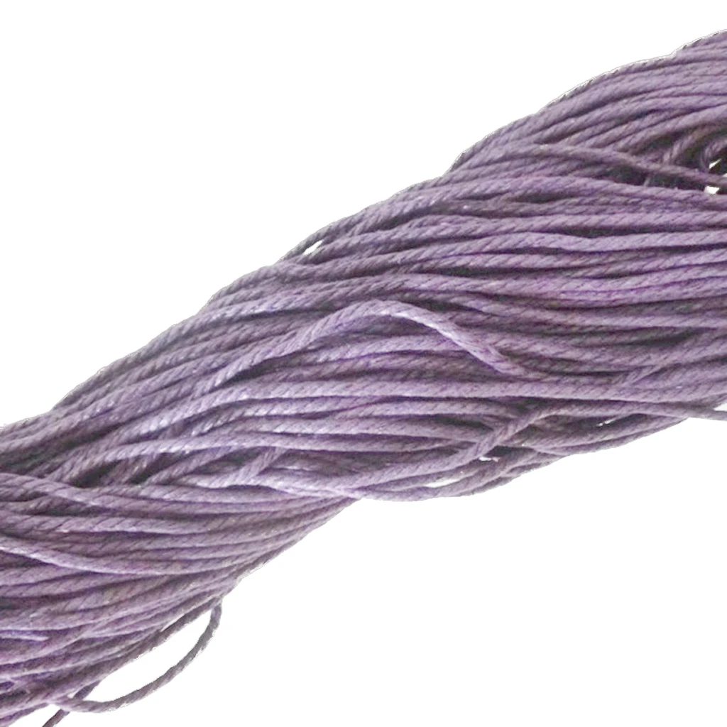 Light Purple 19 цветов 10 метров Вощеная хлопковая Веревка из бисера 2 мм для браслета ожерелье DIY ювелирные изделия-Аксессуары - Цвет: Light Purple