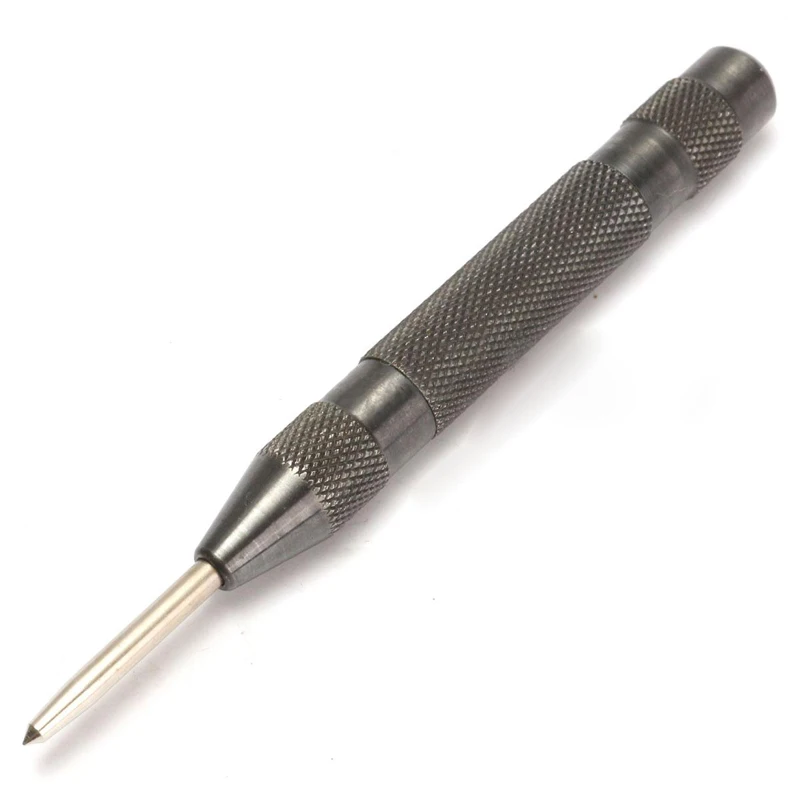 

1pc 5inch Woodworking Automatic Centre Punch Metal Wood Spring Loaded Starting Hole Steel Pin Chisel Professional Tool Hand Tool