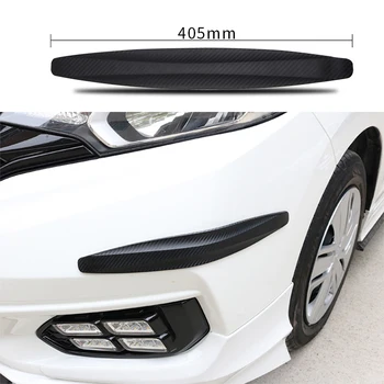 

40.5 X 5CM 2/4pcs Car Front Rear Bumper Protector Guard Scratch Auto Rubber Sticker Black Universal Silane Trim Car Styling